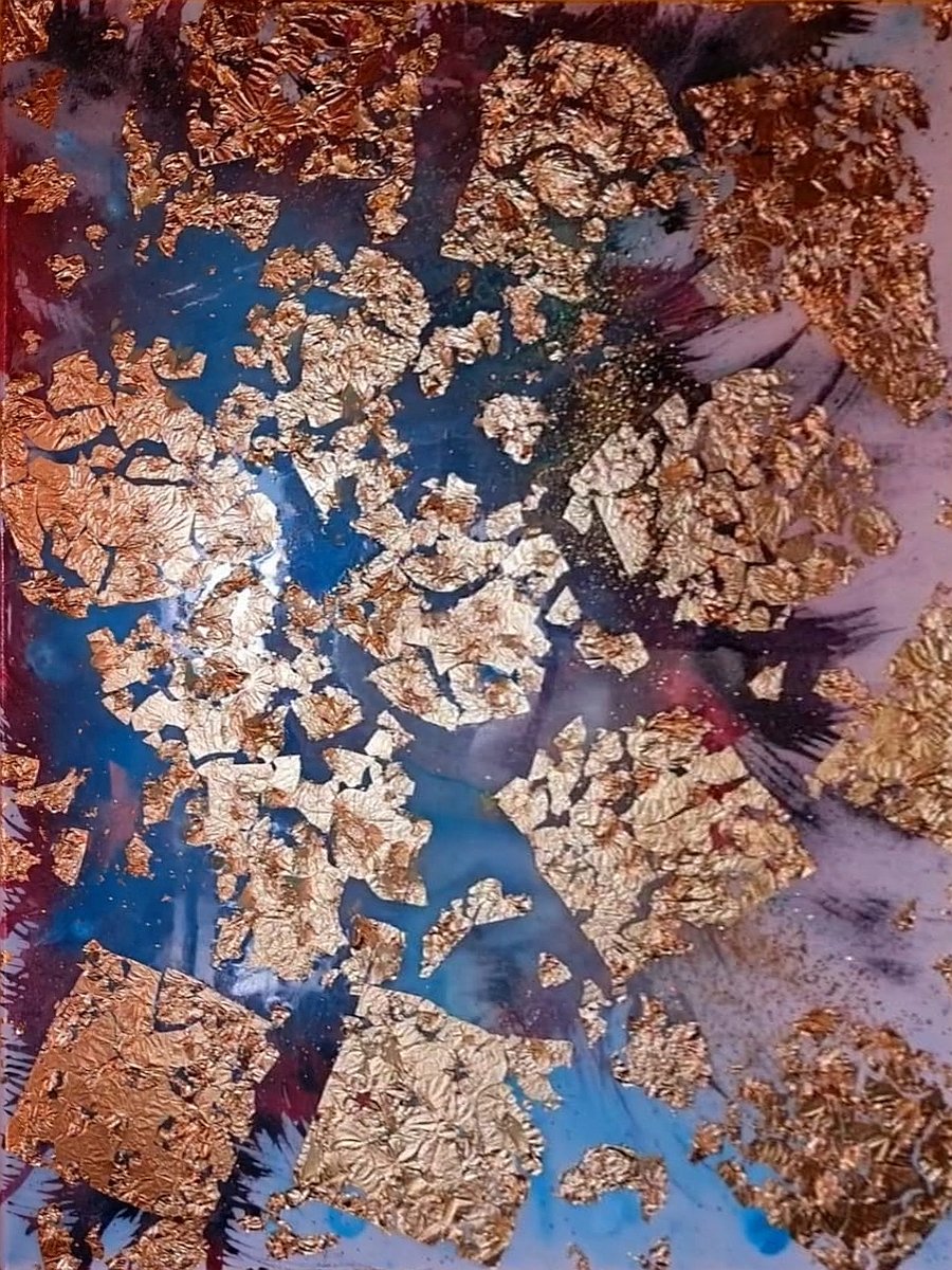 ArteDiAlina.com painting: pieces of a golden Soul